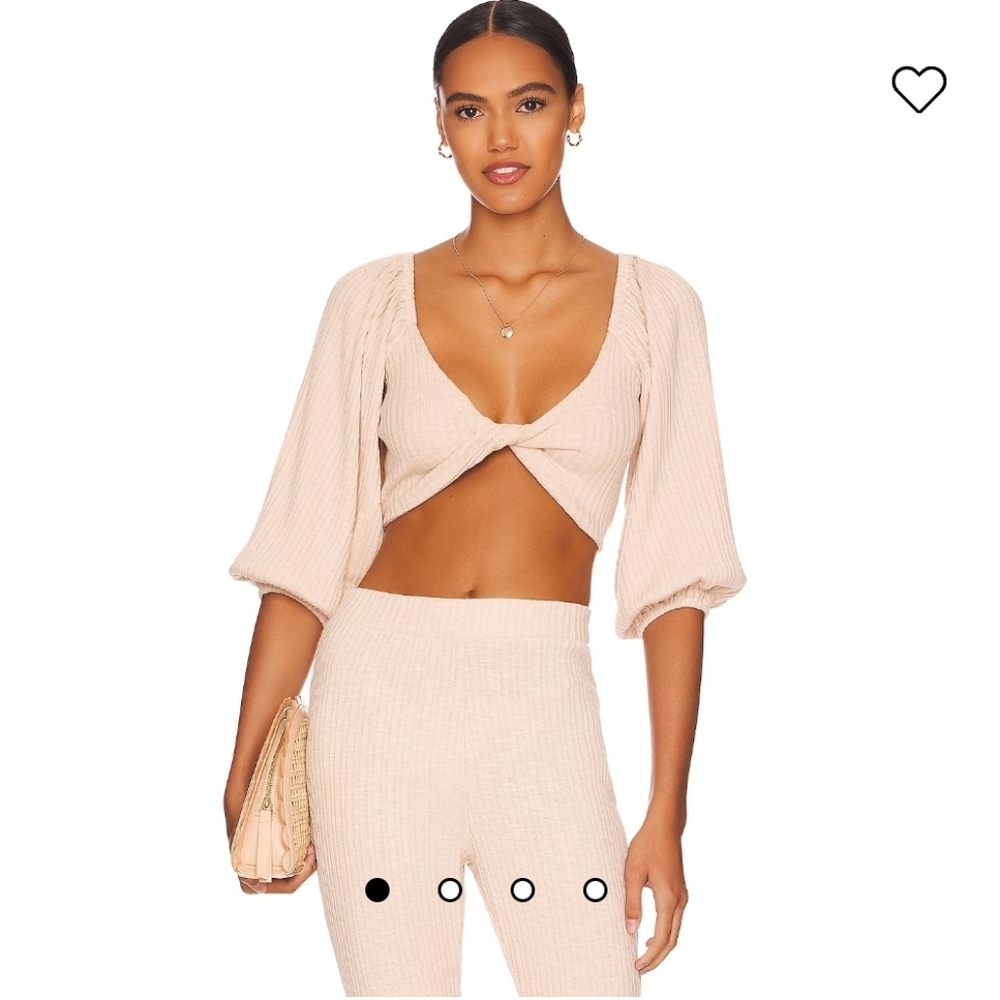 NWT $121 L*SPACE Jemma CROP Top in Sand SIZE XS